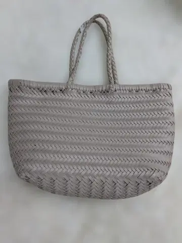 MELROSE 베이지 뜨개질 토트백