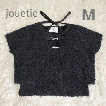 jouetie 하프 슬리브 앙상블 니트 M 블랙