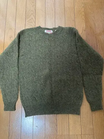 80s~90s 맥그리거 올리브 그린 니트 스웨터 M 홍콩 제조