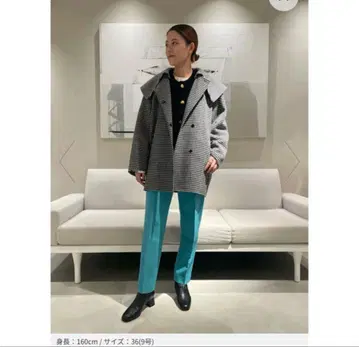 체크 무늬 코트 36(9호)