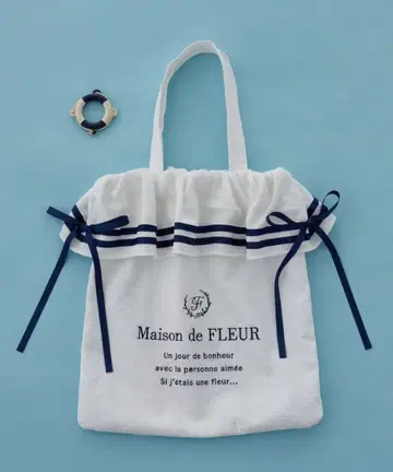 Maison de FLEUR 라인 리본 자카드 토트백