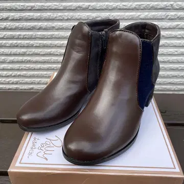 브라운 / 그레이 사이드 고어 부츠 LL 사이즈