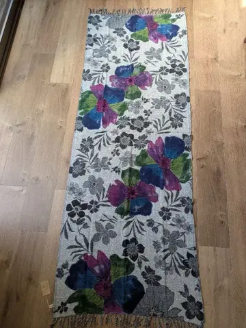 대형 꽃무늬 스톨 숄 인도산