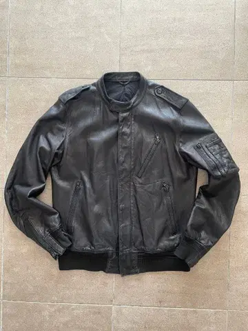 블랙 가죽 자켓 싱글 라이더 ATTACHMENT 사이즈 3