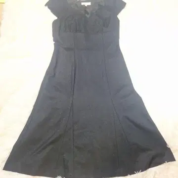 쿠미쿄쿠 원피스 블랙 라메 울 캐시미어 혼방 M 사이즈