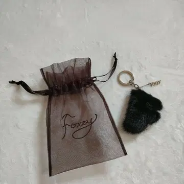 폭시 키링 키참 블랙 F형 퍼