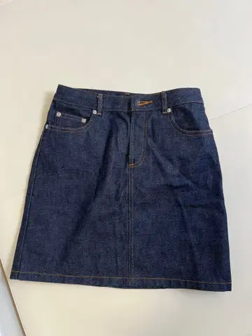 A.P.C. 다크 블루 데님 미니 스커트 34
