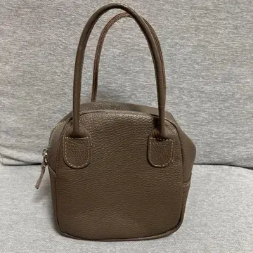 새상품급 크림 컴퍼니 글로브 레더 다이 토트 미니 에토프 안감 부착