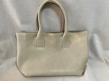 H 베이지 가죽 토트백