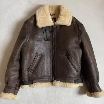 Schott B-3 플라이트 자켓 양가죽 브라운 42