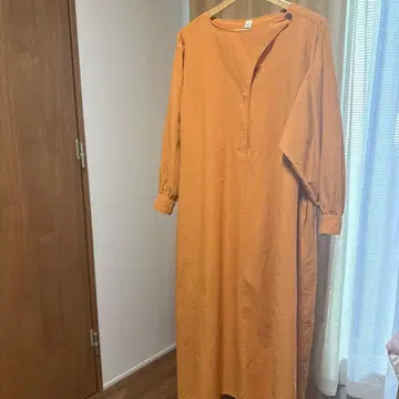 Sea Room Japan 셔츠 원피스 긴팔 오렌지