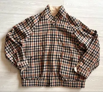 DAKS 리버서블 스윙탑 블루종 체크