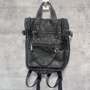 새상품급 ZARA 2way 백팩 토트백 체인 블랙 A4 가능