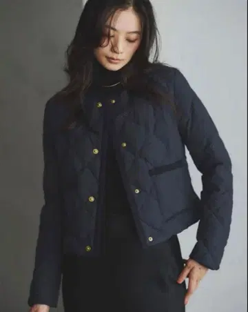 TAION anuans 노카라 퀼팅 숏 다운