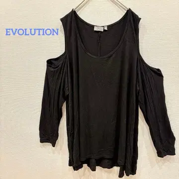 새상품급 EVOLUTION [ 3X ] 오프숄더 블랙 T셔츠 블랙