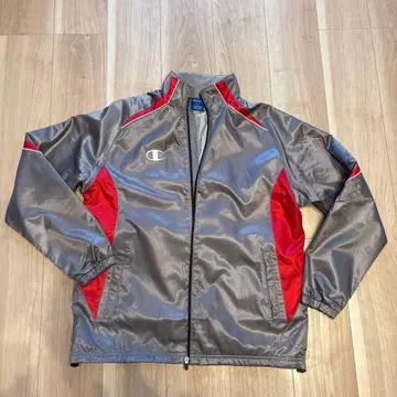champion 그레이 레드 나일론 자켓 L