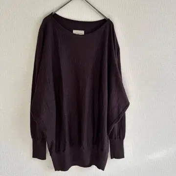 UNITED ARROWS 돌먼 슬리브 브라운 니트 F