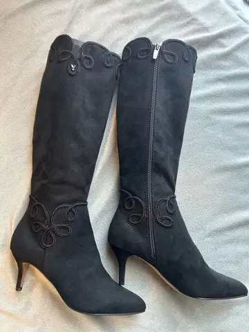 여성용 부츠 블랙 24.5cm J.RENEE