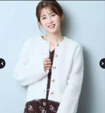 저스길리티 라메 샤기 니트 자켓