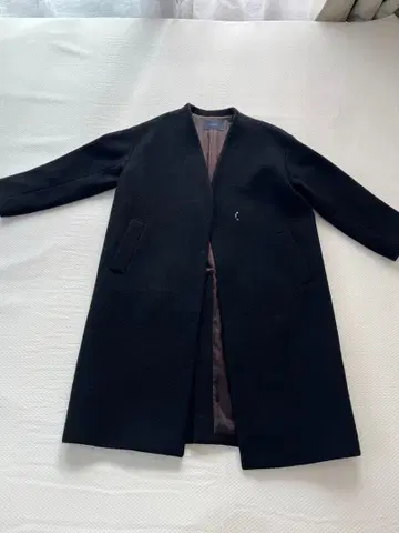 카네코 아야 x Framework 더블 비버 V넥 코트 블랙 38