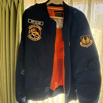 VIP CLUB 미국 민간 항공 자켓 에어포스 4XL 블루종
