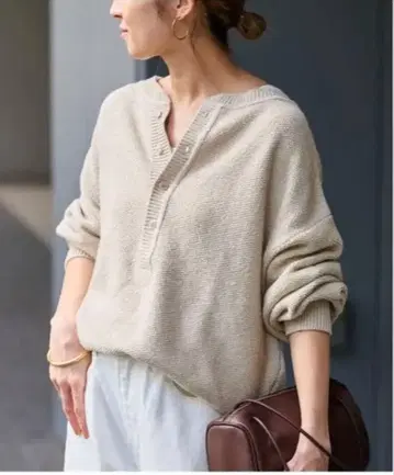 FRAMeWORK 카노코 2WAY 헨리 니트