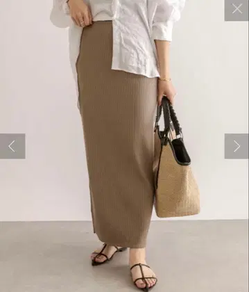 리브 드로와 리브 컷 타이트 스커트 38