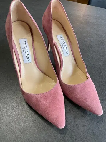 JIMMY CHOO 지미 추 핑크 스웨이드 하이힐