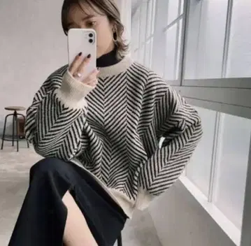 link KnuthMarf Mel 헤링본 니트 치에미 씨