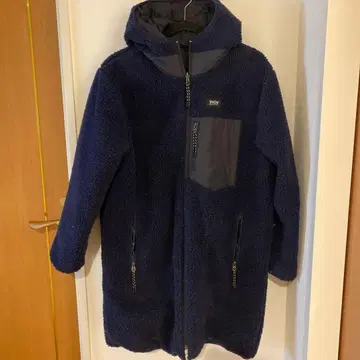 TAION 노리즈 콜라보 보아 다운 리버서블 롱 코트 네이비