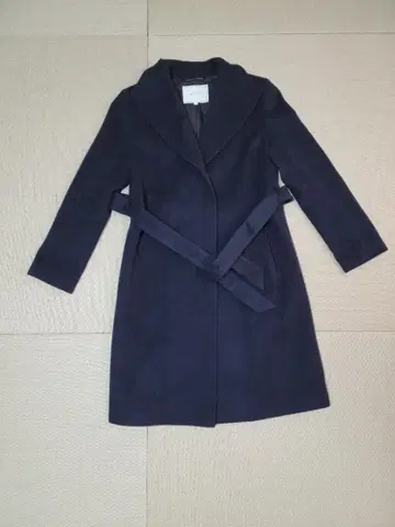 UNTITLED 벨트 롱 코트 네이비 사이즈 2