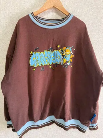 브라운 그래픽 프린트 트레이닝복