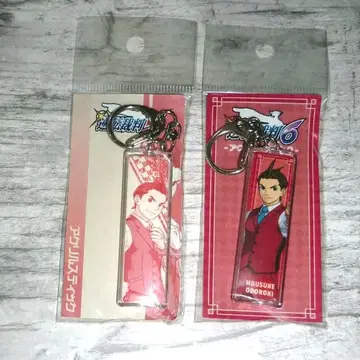 역전재판 6 오도로키 호스케 아크릴 스틱 아크릴 키링 2개 세트