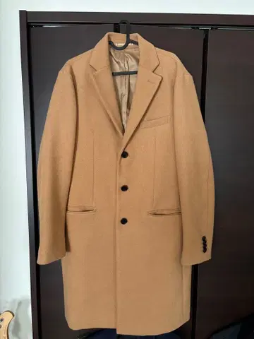 GLOBAL WORK 메리노 블렌드 체스터 코트 카멜