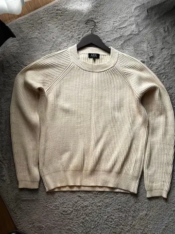 A.P.C. 아이보리 리브 니트 S