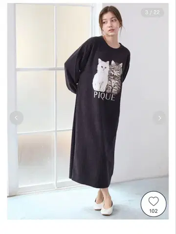 젤라또피케 트윈 캣 자카드 원피스