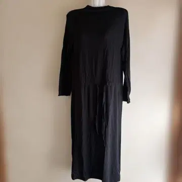 marimekko 블랙 롱 원피스 허리 리본 포함