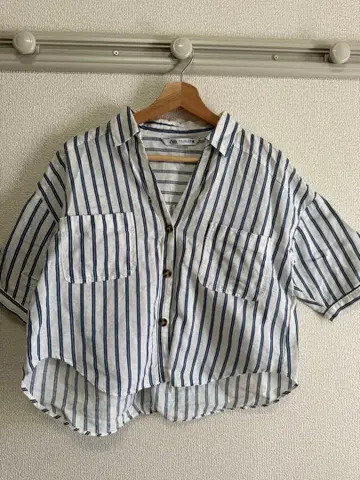 ZARA 스트라이프 반팔 셔츠