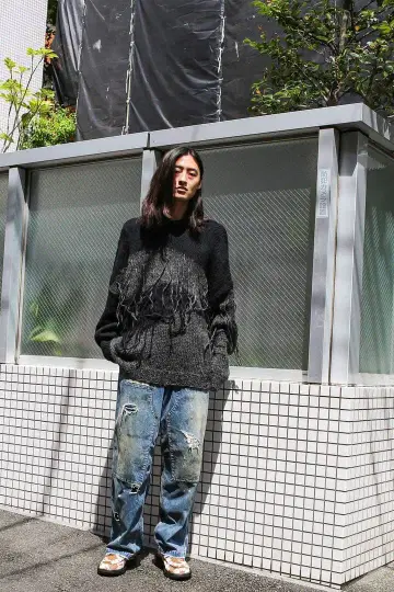 jieda 20aw panel over knit