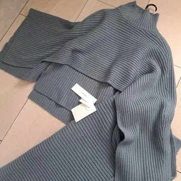 택 포함 새상품 어도어 ADORE 페잔테 리브 레이어드 니트 셋업