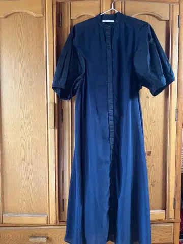 kbf 네이비 버튼 셔츠 원피스