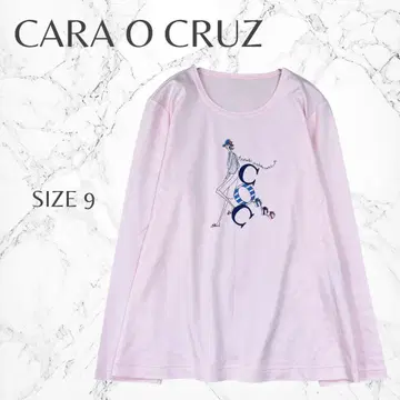 레리안 일본제 캐주얼 페미닌 프린트 긴팔 티셔츠 M 고품질