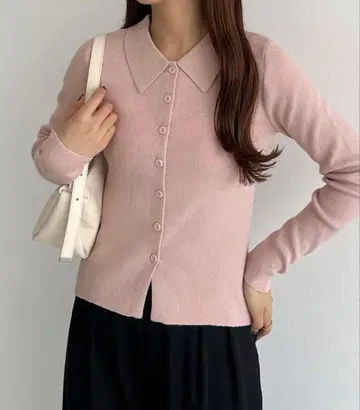 callautia 라메 리브 긴팔 니트 폴로 [ M ]