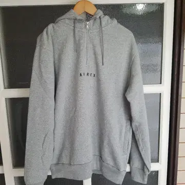 AVIREX 그레이 집업 후드티