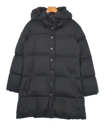 플리츠 플리즈 다운 코트 여성용