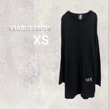 비아 버스 스톱 튜닉 원피스 긴팔 롱 기장 변형 일본제 XS