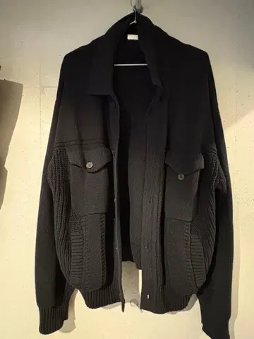 ALOV 블랙 니트 가디건