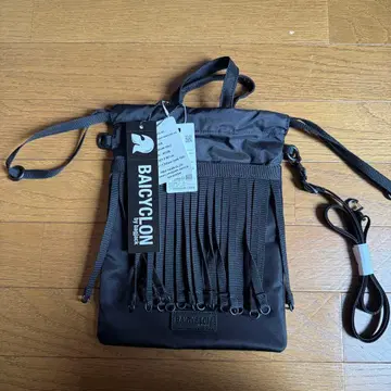 BAICYCLON TAPE FRINGE DRAW STRING BAG