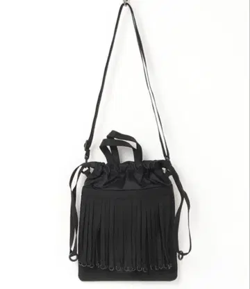 BAICYCLON TAPE FRINGE DRAW STRING BAG