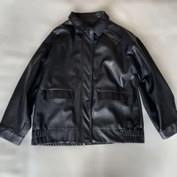 mystic 인조 가죽 블루종